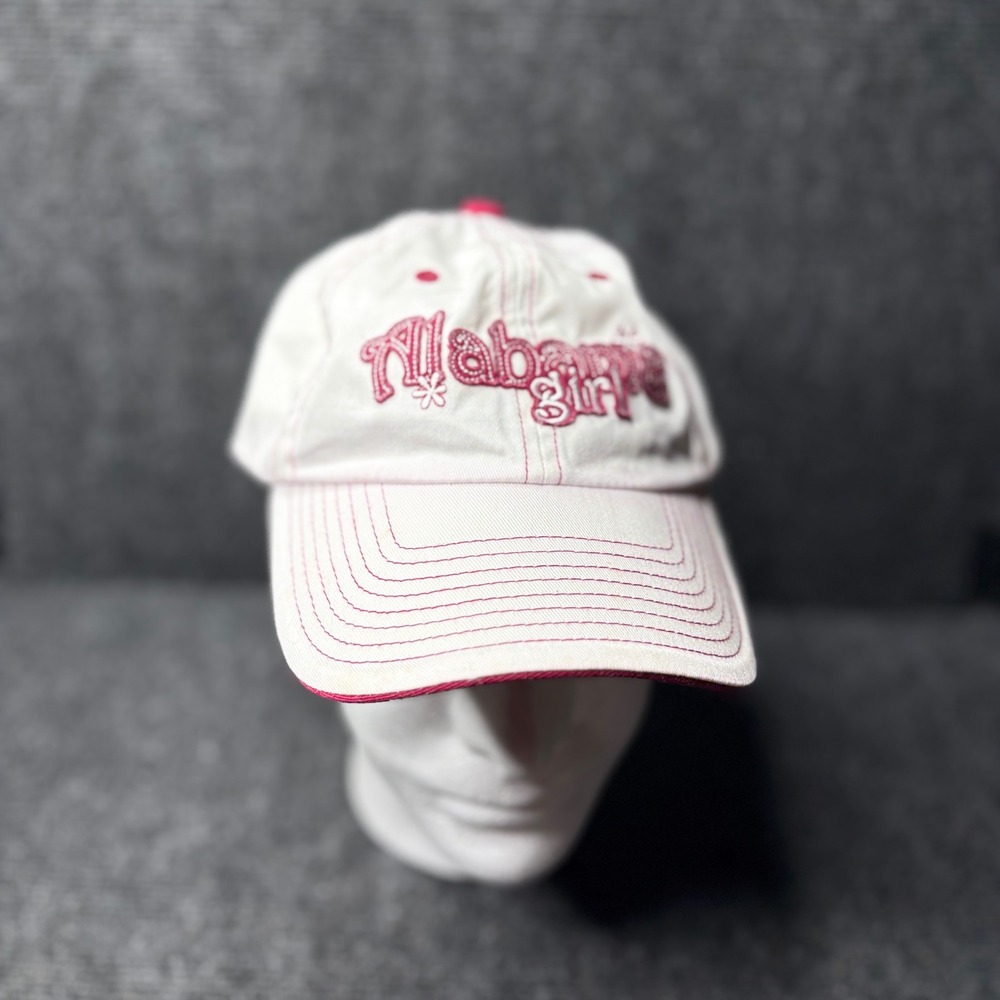 Top of the World Alabama Crimson Tide Alabama Girl Hat White Crimson Adjustable